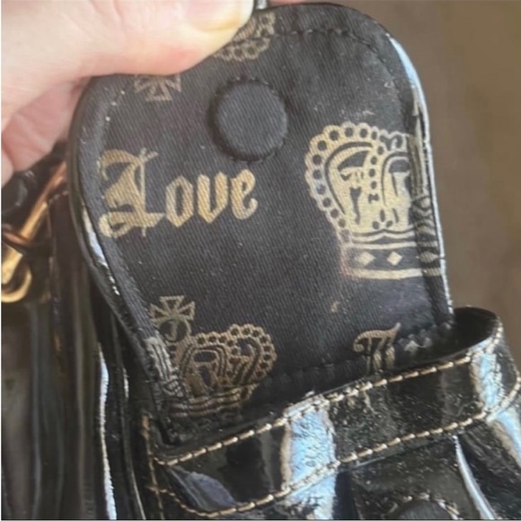 Juicy Couture Vintage Purse Black patent leather large bag - Picture 10 of 12